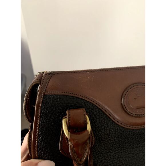 Dooney and Bourke Black and Brown Satchel Crossbody Bag Purse - Picture 10 of 10